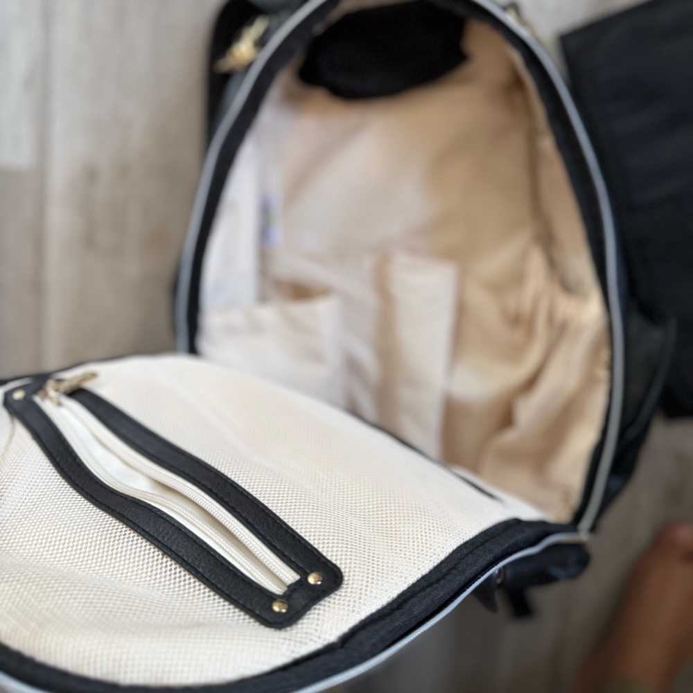 Itzy Ritzy Black Backpack with Gold Accents - Picture 9 of 12